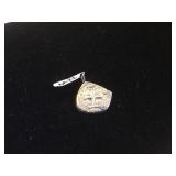 STERLING SILVER SPANISH DOUBLOON, CAST STERLING SILVER SPANISH DOUBLOON, CAST