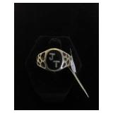 STERLING INITIALED JT RING SIZE 7 STERLING INITIALED JT RING SIZE 7