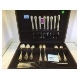 STERLING SILVER FLATWARE WITH CASE, 'LUNT' STERLING SILVER FLATWARE WITH CASE, 'LUNT'