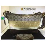 LEATHER BROWN/TAN COACH HANDBAG WITH COIN PURSE LEATHER BROWN/TAN COACH HANDBAG WITH COIN PURSE