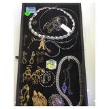 TRAY LOT OF COSTUME JEWELRY, TRIFARI, NAPIER, TRAY LOT OF COSTUME JEWELRY, TRIFARI, NAPIER,