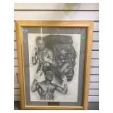 ORIGINAL LITHO OF STEPHEN KHAMIJ, STAMPED & SIGNED ORIGINAL LITHO OF STEPHEN KHAMIJ, STAMPED & SIGNED