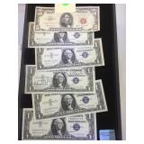 1963 $5, & 5 $1 SILVER CERTIFICATES 1963 $5, & 5 $1 SILVER CERTIFICATES