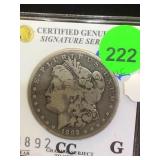 1892 CC MORGAN SILVER DOLLAR 1892 CC MORGAN SILVER DOLLAR