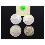 1 MICHELANGELO & 3 SILVER BUFFALO ROUNDS 1 MICHELANGELO & 3 SILVER BUFFALO ROUNDS