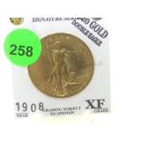 1908 $20 GOLD DOUBLE EAGLE 1908 $20 GOLD DOUBLE EAGLE