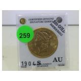 1904 $20 GOLD DOUBLE EAGLE 1904 $20 GOLD DOUBLE EAGLE