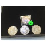 4 MORGAN SILVER DOLLARS 4 MORGAN SILVER DOLLARS