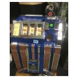 1920'S MECHANICAL 5 CENT SLOT MACHINE WITH KEY 1920'S MECHANICAL 5 CENT SLOT MACHINE WITH KEY