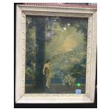 FRAMED ANTIQUE MAXFIELD PARRISH PRINT FRAMED ANTIQUE MAXFIELD PARRISH PRINT