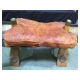VINTAGE BENGHAZI FOOT STOOL , WITH STAMPED VINTAGE BENGHAZI FOOT STOOL , WITH STAMPED