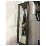 FRAMED BEVELED GLASS MIRROR 16X52 FRAMED BEVELED GLASS MIRROR 16X52