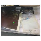COLLECTION OF STAMPS WITH EMPTY BINDER COLLECTION OF STAMPS WITH EMPTY BINDER