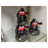 3 STAR WARS M&M CANDY DISPENSERS 3 STAR WARS M&M CANDY DISPENSERS