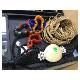 TRAY OF MACRAME BELTS & GEMSTONE BRACELETS TRAY OF MACRAME BELTS & GEMSTONE BRACELETS