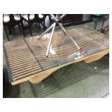 RETRO WOOD LOUVERED COFFEE TABLE RETRO WOOD LOUVERED COFFEE TABLE