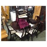 DINING TABLE WITH SLEEVES, 8 CHAIRS & TABLE TOP DINING TABLE WITH SLEEVES, 8 CHAIRS & TABLE TOP