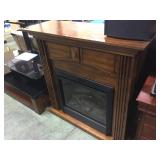 ELECTRIC FIREPLACE WITH WOOD MANTLE ELECTRIC FIREPLACE WITH WOOD MANTLE