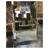 BEVELED MIRROR WITH ORNATE ACCENTS, 59X39 BEVELED MIRROR WITH ORNATE ACCENTS, 59X39