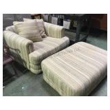 OVERSIZED PILLOW BACK CHAIR & OTTOMAN OVERSIZED PILLOW BACK CHAIR & OTTOMAN
