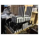 BLACK& WHITE STRIPED CHAIRS, 8XMONEY BLACK& WHITE STRIPED CHAIRS, 8XMONEY