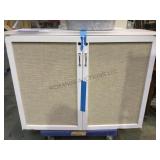 LARGE STORAGE CABINET WITH LUCITE COUNTER TOP LARGE STORAGE CABINET WITH LUCITE COUNTER TOP