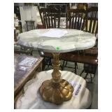 METAL BASE, MARBLE TOP ROUND OCCASIONAL TABLE METAL BASE, MARBLE TOP ROUND OCCASIONAL TABLE