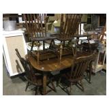 DINING TABLE WITH EXTENSION & 6 CHAIRS DINING TABLE WITH EXTENSION & 6 CHAIRS