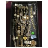 WATCHES, LADIES & MEN, TRAY LOT WATCHES, LADIES & MEN, TRAY LOT