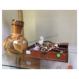 HAWAIIAN GOURDE WATER JUG WITH JEWELRY BOX HAWAIIAN GOURDE WATER JUG WITH JEWELRY BOX
