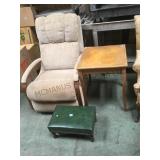 VINTAGE ROCKER/RECLINER, VINTAGE OTTOMAN VINTAGE ROCKER/RECLINER, VINTAGE OTTOMAN