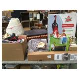 TABLE TOP INCLUDING BISSELL VACCUUM , TABLE LAMP & TABLE TOP INCLUDING BISSELL VACCUUM , TABLE LAMP &