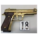 VOLTRAN MODEL 92 FIRAT GOLD PROP PISTOL #YF390021 VOLTRAN MODEL 92 FIRAT GOLD PROP PISTOL #YF390021