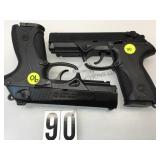 PAIR OF BRUNI MODEL P4 METAL PROP PISTOLS PAIR OF BRUNI MODEL P4 METAL PROP PISTOLS