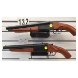 PAIR OF METAL PROP SAWED-OFF DOUBLE BARREL SHOTGUN