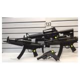 LOT OF 4 PLASTIC PROP GUNS 2 SMGS 1 AR15 LOT OF 4 PLASTIC PROP GUNS 2 SMGS 1 AR15