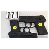 PAIR OF PLASTIC PROP TAURUS MILLENNIUM PISTOLS PAIR OF PLASTIC PROP TAURUS MILLENNIUM PISTOLS