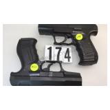 PAIR OF METAL PROP WALTHER PISTOLS PAIR OF METAL PROP WALTHER PISTOLS