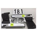 PAIR OF METAL PROP VOLTRAN MOD 88 PISTOLS PAIR OF METAL PROP VOLTRAN MOD 88 PISTOLS