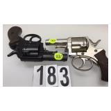 PAIR OF METAL PROP BRITISH BULLDOG REVOLVERS PAIR OF METAL PROP BRITISH BULLDOG REVOLVERS
