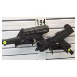 TWO PLASTIC PROP HANDGUNS