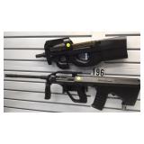 TWO BLACK PLASTIC PROP GUNS TWO BLACK PLASTIC PROP GUNS
