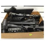 BOX LOT OF SCOPE & PARTS BOX LOT OF SCOPE & PARTS
