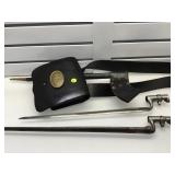 2 BAYONETS WITH LEATHER CASE 2 BAYONETS WITH LEATHER CASE