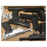 LOT OF 6 PLASTIC & RUBBER PROP PISTOLS LOT OF 6 PLASTIC & RUBBER PROP PISTOLS