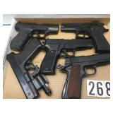LOT OF PLASTIC & RUBBER PROP PISTOLS LOT OF PLASTIC & RUBBER PROP PISTOLS