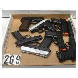 LOT OF PLASTIC PROP PISTOLS LOT OF PLASTIC PROP PISTOLS