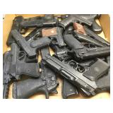 LARGE OF LOT RUBBER AND PLASTIC PROP PISTOLS