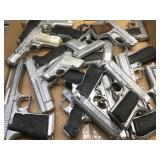 LARGE OF LOT RUBBER AND PLASTIC PROP PISTOLS