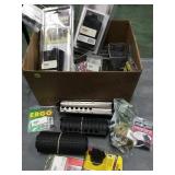 LOT OF ASSORTED GUN ACCESSORIES INCLUDING SCOPE